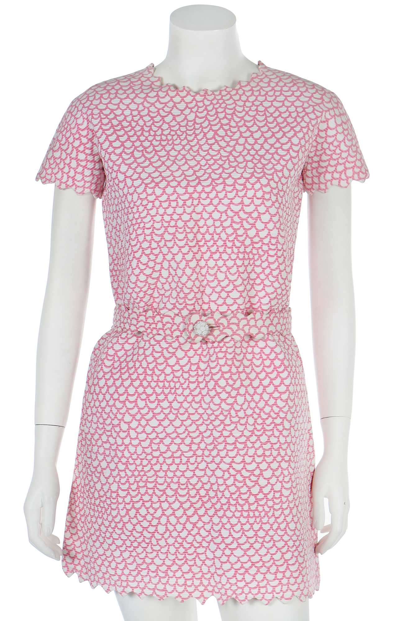 Lot 178 - A Givenchy haute couture printed cotton pique summer ensemble, probably S/S 1967