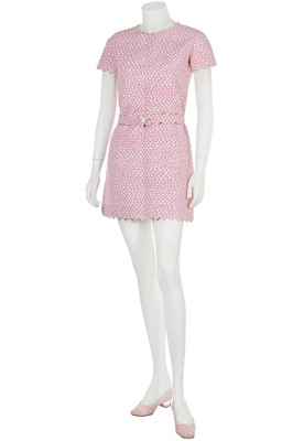 Lot 178 - A Givenchy haute couture printed cotton pique summer ensemble, probably S/S 1967