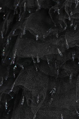 Lot 154 - A rare Balenciaga tiered black tulle evening...