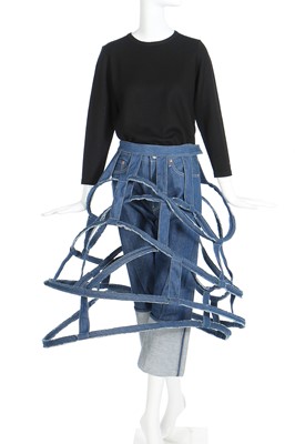 Lot 244 - A Yohji Yamamoto denim crinoline and jeans ensemble, Spring-Summer, 2016