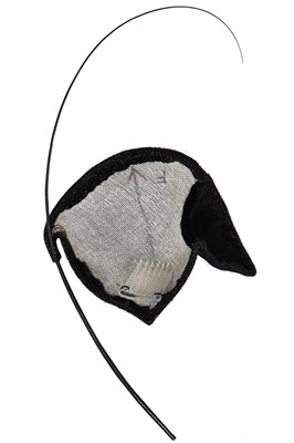 Lot 140 - A Stephen Jones for Jean Paul Gaultier black felt masked-hat, Spring-Summer 1984 collections