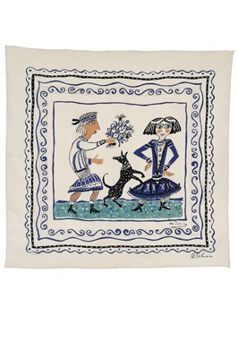 Lot 200 - A Derain for Ascher printed silk square, 1947