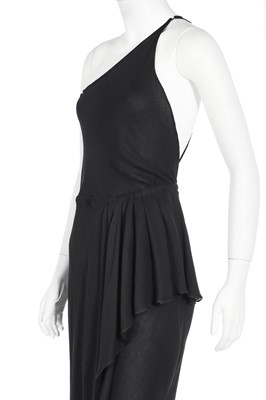 Lot 154 - A Halston black chiffon evening gown, 1981
