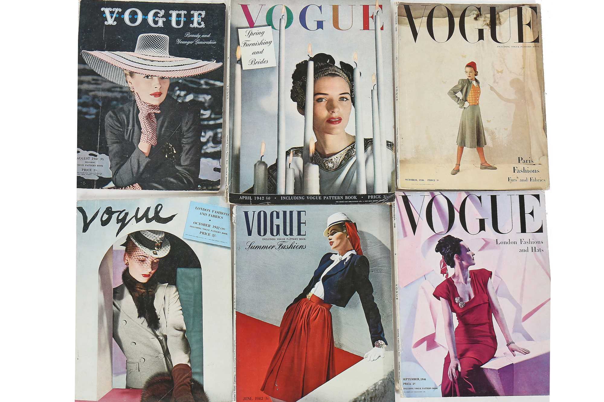 Lot 349 - British Vogue, near-complete run, 1942 and part 1946