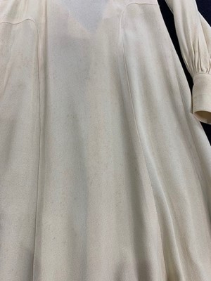 Lot 164 - An Ossie Clark ivory moss crêpe dress, 1970s