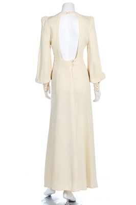 Lot 164 - An Ossie Clark ivory moss crêpe dress, 1970s