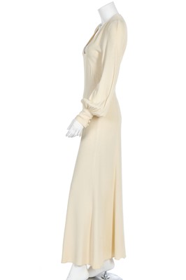 Lot 164 - An Ossie Clark ivory moss crêpe dress, 1970s