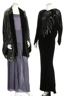 Lot 142 - A good group of Charles and Patricia Lester silk velvet clothing, 1980s