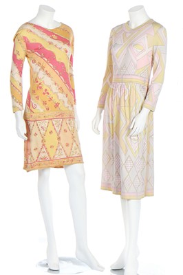 Lot 188 - Three Pucci printed summer dresses, 1960s-70s