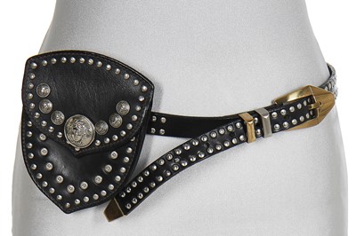 Lot 40 - A Gianni Versace studded leather belt-bag, circa 1992