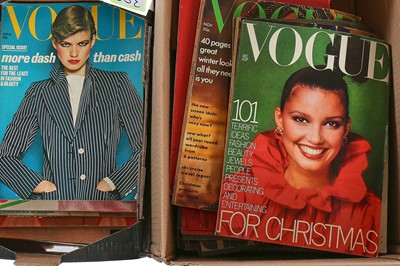 Lot 383 - A large group of miscellaneous British Vogue magazines, 1970-1979