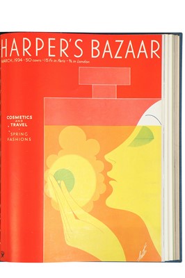 Lot 272 - Bound volumes of Harper's Bazaar, American, 1930 to 1938, mainly complete runs