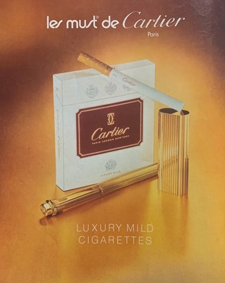Lot 32 - A Cartier brushed-gold plated lighter, 20th century