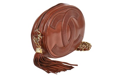 Lot 7 - A Chanel brown lambskin leather bag, 1989-1991