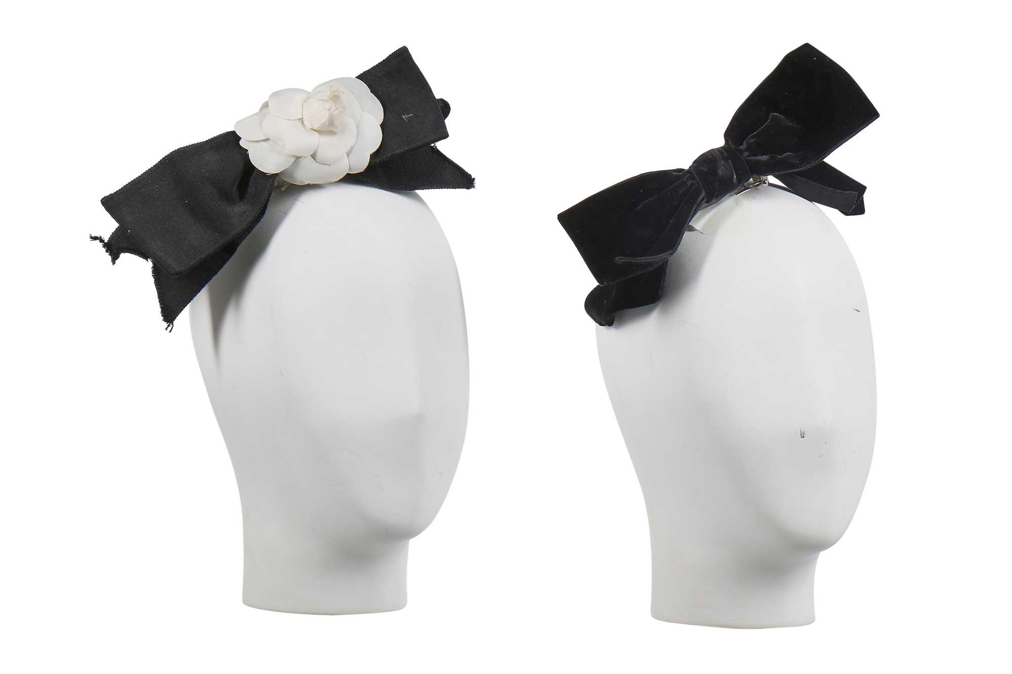 Lot 16 - Two Chanel hair-bows with barrette clasps