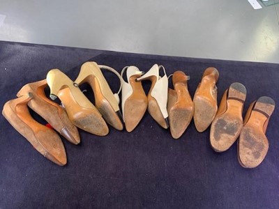 Lot 18 - Four pairs of Chanel shoes, 1980s
