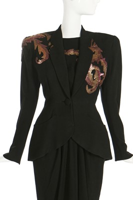 Lot 74 - A Jeanne Lanvin haute couture dinner ensemble, Autumn-Winter 1947-48