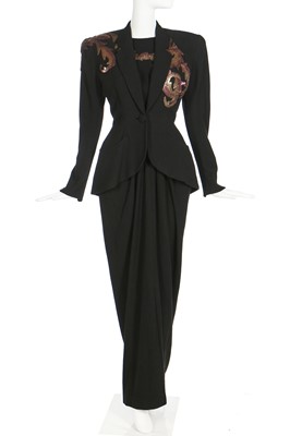 Lot 74 - A Jeanne Lanvin haute couture dinner ensemble, Autumn-Winter 1947-48