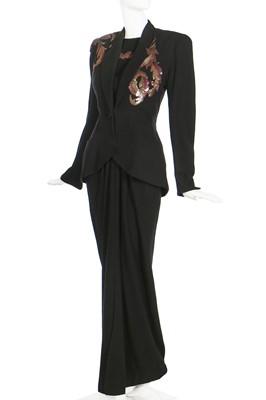 Lot 74 - A Jeanne Lanvin haute couture dinner ensemble, Autumn-Winter 1947-48