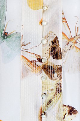 Lot 225 - An Alexander McQueen moth print satin kaftan, pre-collection Spring-Summer 2007