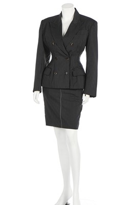 Lot 139 - A Jean Paul Gaultier pinstripe wool-blend suit, 1980s