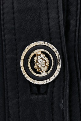 Lot 125 - A Gianni Versace black lambskin leather jacket, circa 1992