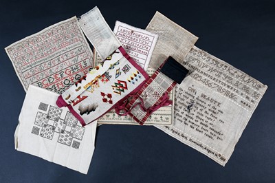 Lot 248 - A group of needlework samplers, English, 19th century