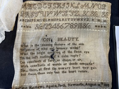 Lot 248 - A group of needlework samplers, English, 19th century