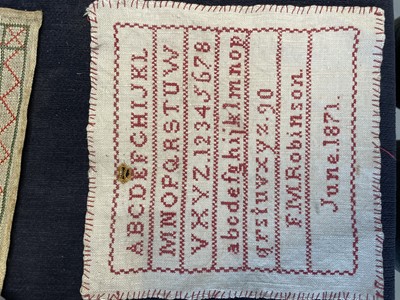 Lot 248 - A group of needlework samplers, English, 19th century