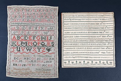 Lot 248 - A group of needlework samplers, English, 19th century