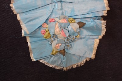Lot 220 - A rare Boué Soeurs sky-blue silk-taffeta Robe de Style, model 'Pastel', Spring-Summer 1928