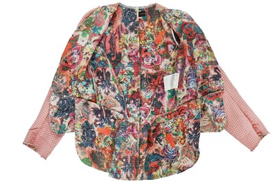 Lot 71 - A Rei Kawakubo/Comme des Garçons digitally-printed floral cotton ensemble, Spring-Summer 2004 Ready-To-Wear