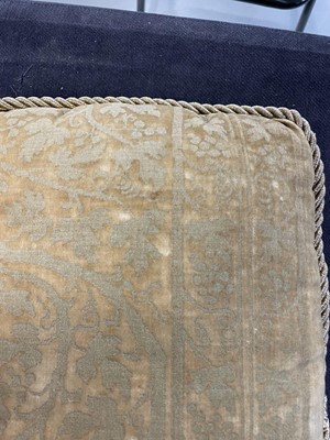 Lot 253 - Two cushions made up from Fortuny velvet, the velvet early 20th century