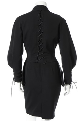 Lot 121 - A Thierry Mugler black wool suit, circa 1994