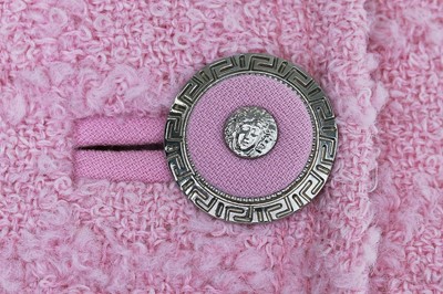 Lot 126 - A Gianni Versace pale-pink bouclé-wool suit, early 1990s
