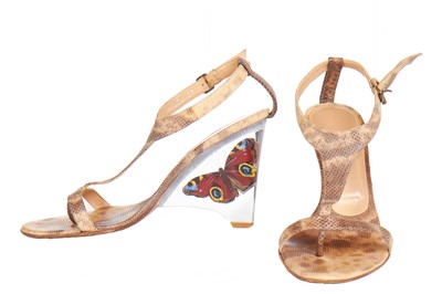 Lot 47 - A pair of Alexander McQueen shoes, 'Irere' collection, Spring-Summer 2003