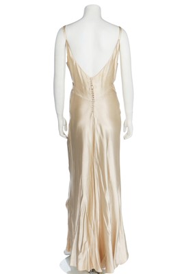 Lot 68 - A Mainbocher couture ivory satin court presentation gown, early 1930s