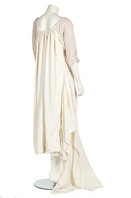 Lot 165 - A rare Westwood/McLaren off-white cotton smock-dress, 'Punkature' collection, Spring-Summer 1983