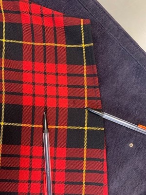 Lot 408 - A rare complete Alexander McQueen tartan ensemble, 'Joan' collection, Autumn-Winter 1998-99