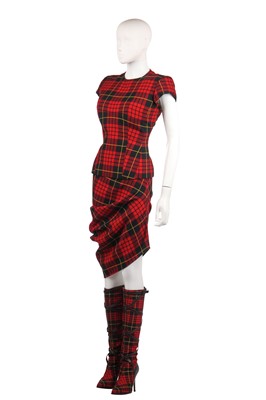 Lot 408 - A rare complete Alexander McQueen tartan ensemble, 'Joan' collection, Autumn-Winter 1998-99