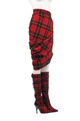 Lot 408 - A rare complete Alexander McQueen tartan ensemble, 'Joan' collection, Autumn-Winter 1998-99