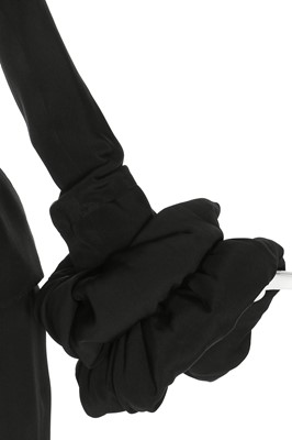 Lot 189 - A Yohji Yamamoto black silk suit with padded cuffs, 1990s