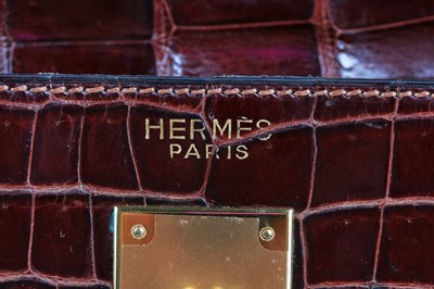 Lot 65 - An Hermès brown crocodile Kelly bag, late 1960s