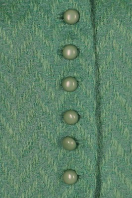 Lot 88 - A Balenciaga couture jade-green tweed suit, Autumn-Winter 1963-64
