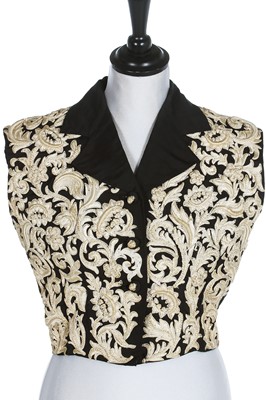 Lot 71 - A fine and rare Balenciaga couture embroidered bolero bodice, Spring-Summer 1946