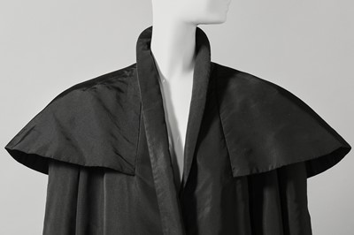 Lot 73 - A fine Balenciaga couture black faille evening coat, Spring-Summer, 1947