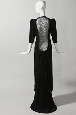 Lot 145 - An Yves Saint Laurent couture lace-backed evening gown, Autumn-Winter 1979-80