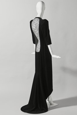 Lot 145 - An Yves Saint Laurent couture lace-backed evening gown, Autumn-Winter 1979-80