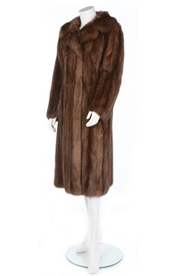 Lot 12 - A sable coat, probably 1980s, un-labelled, mid-...