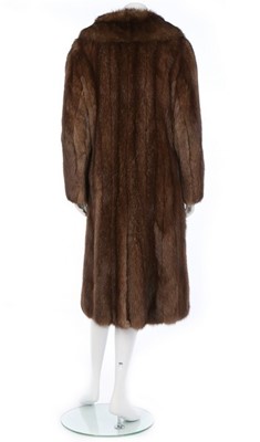 Lot 12 - A sable coat, probably 1980s, un-labelled, mid-...